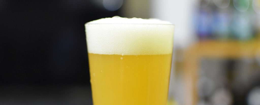 オレンジビールの泡１